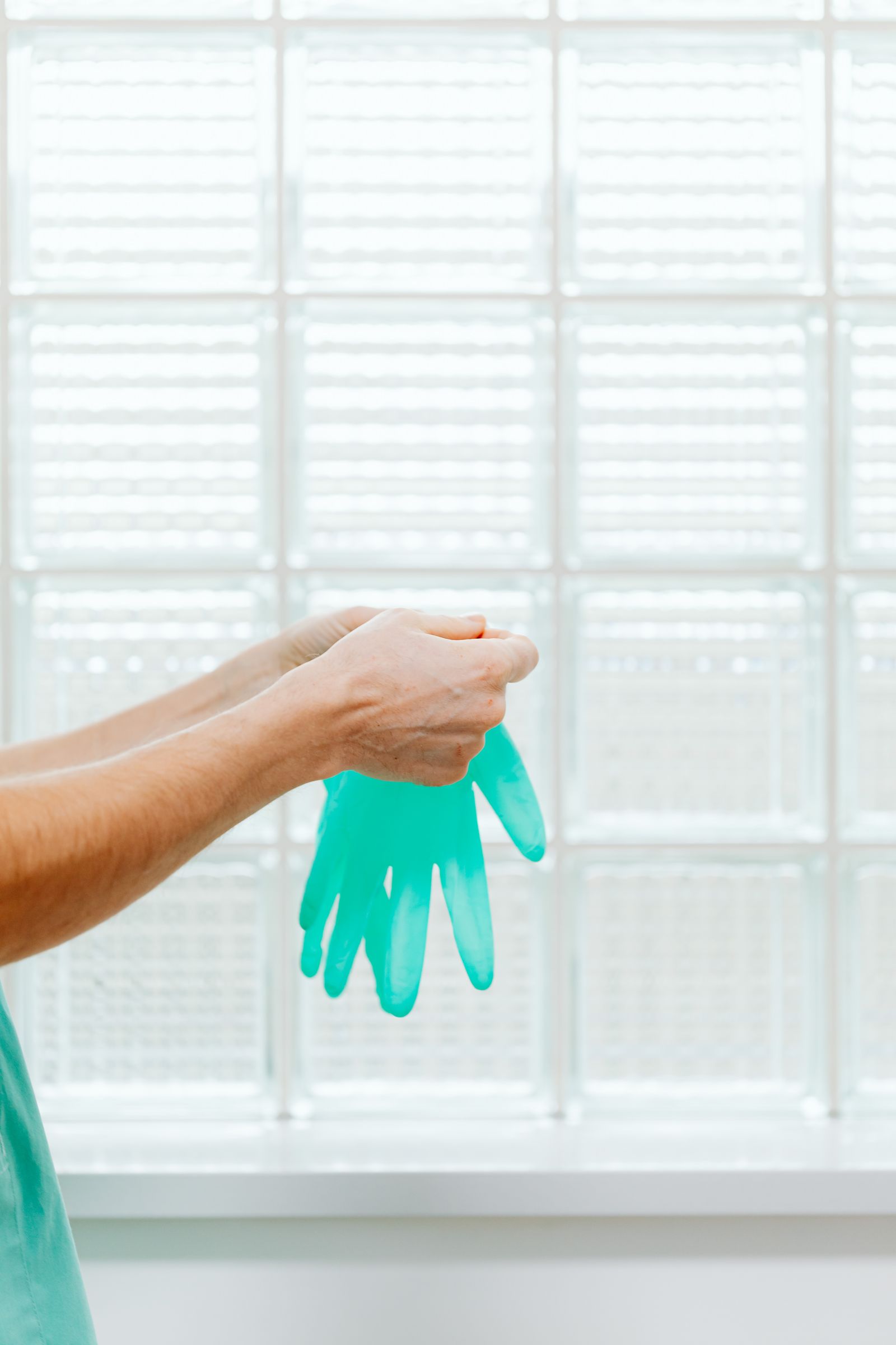 Medical gloves in a clinical setting